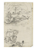 A Soldier Clinging to a Plank on the Waves, a Castle