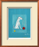 Dalmatian with Red and Yellow Ball