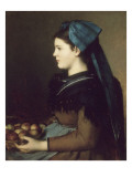 Eugenie Henner in Alsace, Holding a Basket of Apples