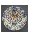 Dish with Scalloped Marli and Large Flowering Stems