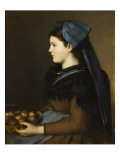 Eugenie Henner in Alsace, Holding a Basket of Apples