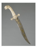 Dagger with Ivory Handle and Blade Inlaid with Gold
