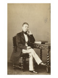 Buy Francois Alexandre Eiffel Sitting, Leaning on a Table at AllPosters.com