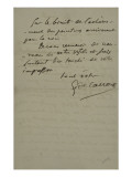 Holograph Letter to Theophile Gautier, August 4, 1861
