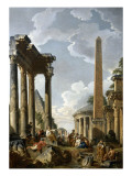 Buy Architectural Caprice with a Preacher in Roman Ruins at AllPosters.com