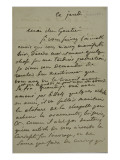 Holograph Letter to Theophile Gautier, August 4, 1861