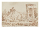 Buy Body Building Leaning Against a Ruined Ancient Temple at AllPosters.com
