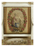 Armchair Louis Xvi Style: Girl with the Dog and Goat