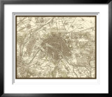 Sepia Map of Paris