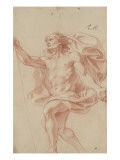 Buy Male Half-Naked, a Drapery Flying around Him in March at AllPosters.com
