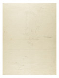 Map French Excavations at Elephantine Island in 1908