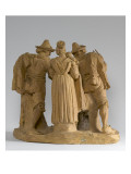 Buy Men Playing Morra, a Group of Three Figures and a Dog at AllPosters.com