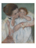 Mother and Child on a Green Background or Maternity