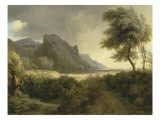 Buy Mountainous Landscape Bathed in the Sea; the Rainbow at AllPosters.com