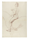 Buy Naked Man on Horseback, Seen in Profile, Turning Left at AllPosters.com
