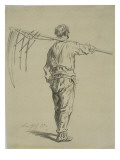 Reaper Carrying a Scythe on His Shoulder, Back View