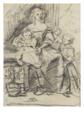 Buy Portrait of a Woman Seated Between Her Two Children at AllPosters.com