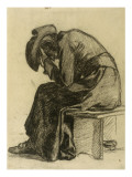 Buy Priest Sitting on a Stool, Her Head Resting in Hands at AllPosters.com
