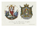 Seal of the Kingdom of Cisalpine and Napoleon Crowned Giclee Print