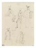Buy Sketch Sheet Male Costume of the Sixteenth Century at AllPosters.com