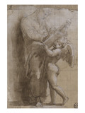 Buy St. Matthew Writing in a Book, Supported by an Angel at AllPosters.com
