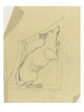 Sketch of a Decorative Pattern in the Shape of a Fox