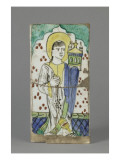 Tile Coating: the Visitation, St. Donor with a Censer