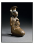 Vase Shaped Plastic Squatting Woman Nursing a Child