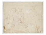 Two Studies of Young Man from the Waist Clasped Hands