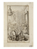 Buy Album Dummy: Man Showing a Young Woman a Table Spread at AllPosters.com