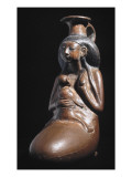 Vase Shaped Plastic Squatting Woman Nursing a Child