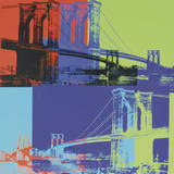 Brooklyn Bridge, c.1983 (orange, blue, lime) Art Print