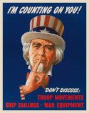 Uncle Sam - Don't Discuss Tin Sign
