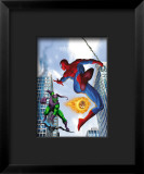 Spider-Man and Green Goblin Fighting in the City; Throwing Flaming Pumpkin