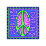 Peace sign (green) Giclee Print