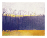 Gray-Violet Landscape Giclee Print
