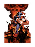 Captain America #1 Cover: Captain America, Nick Fury and Black Widow