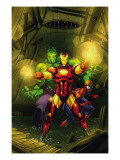Marvel Adventures Super Heroes #4 Cover: Iron Man, Hulk and Spider-Man