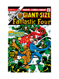 Giant-Size Fantastic Four #4 Cover: Madrox, Medusa, Mr. Fantastic, Thing and Human Torch Fighting