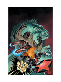 Hulk: Winter Guard #1 Cover: Darkstar, Crimson Dynamo, Ursa Major, Red Guardian and Hulk Art Print