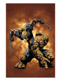 X-Men / Fantastic Four #4 Cover: Thing and Wolverine
