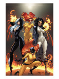Marvel Divas #1 Cover: Hellcat, Black Cat, Captain Marvel and Firestar
