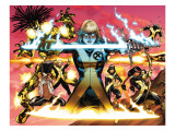 New Mutants #1 Cover: Magik, Moonstar, Karma, Magma, Sunspot, Warlock and Legion