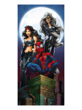 Ultimate Spider-Man #52 Cover: Spider-Man, Elektra and Black Cat