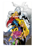 Exiles#44 Cover: Sasquatch, Magik, Morph, Nocturne, Mimic, Blink and Exiles Premium Poster