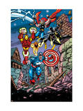 Avengers #21 Cover: Captain America, Thor, Iron Man, Black Panther and Avengers