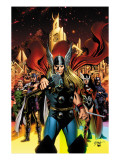 Thor #82 Cover: Thor, Sif, Balder, Volstagg, Fandrul, Hogun and Warriors Three