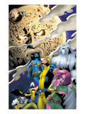 Exiles #53 Cover: Blink, Sasquatch, Namora, Mimic, Morph, Beak, Exiles and Ego the Living Planet Premium Poster