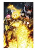 Timestorm 2009/2099 #2 Cover: Ghost Rider, Punisher, Cerebra, Spider-Man and Human Torch