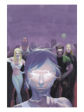 House Of M #5 Cover: Miller, Layla, Wolverine and Emma Frost Flying